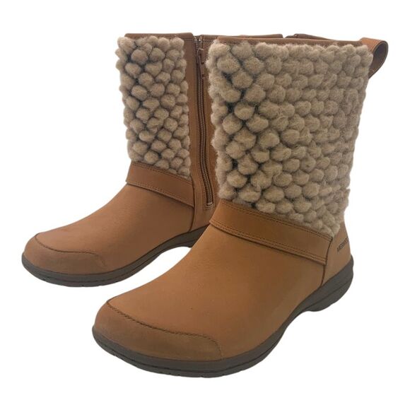 Merrell Encore Kassie Tall Wool Fashion Boot Natural Tan US Women's 5 - Picture 2 of 8